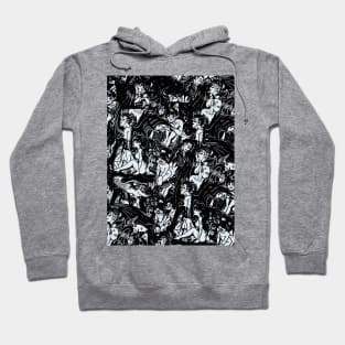 Pandemonium ! Black  N White Shirt Hoodie